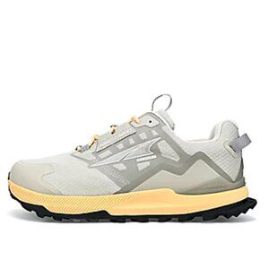 Altra Lone Peak All Weather Waterproof trail runners in gray/orange